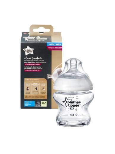 TOMMEE TIPPEE stiklinis buteliukas, 150 ml, 0 mėn+, 42243791 1