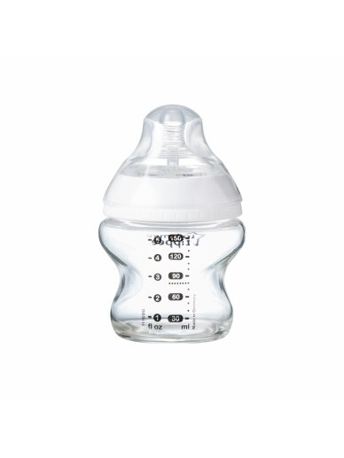 TOMMEE TIPPEE stiklinis buteliukas, 150 ml, 0 mėn+, 42243791