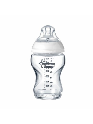 TOMMEE TIPPEE stiklinis buteliukas, 250 ml, 0 mėn+, 42243890