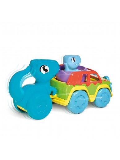 TOMY mašinėlės rinkinys su dinozauru Chase & Roll Raptors, E73251 7