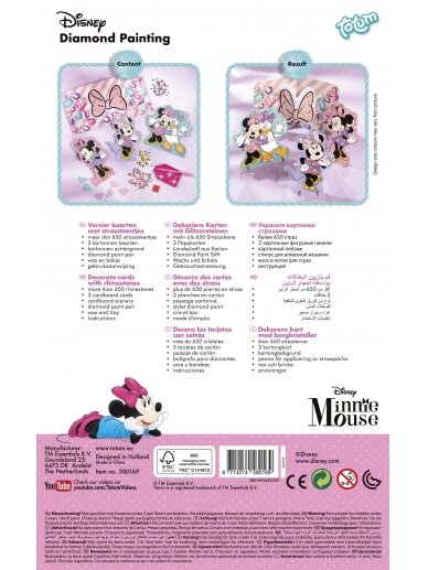 TOTUM DISNEY MINNIE MOUSE kūrybinis rinkinys Diamond Painting, 580169 1