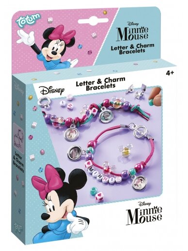 TOTUM DISNEY MINNIE MOUSE kūrybinis rinkinys Letter & Charm Bracelets, 580176