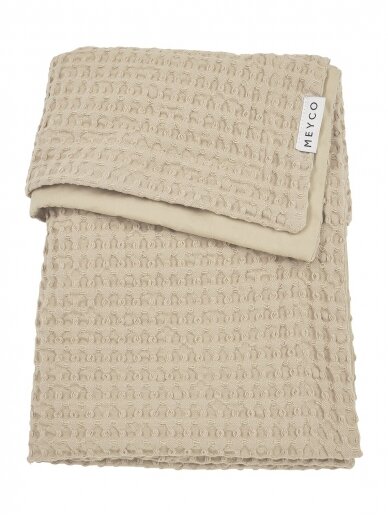 Waffle fabric blanket, 75X100, TOG 1.0 Meyco Sand