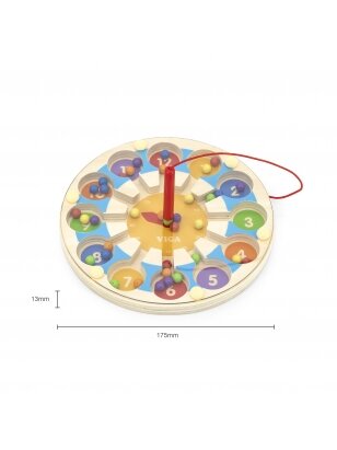 Viga medinis magnetinis žaidimas laikrodis labirintas 18M+ 44560