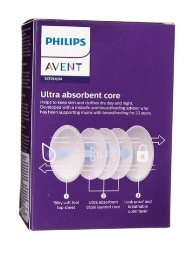 Disposable ULTRA comfort bra pads 24 pcs. Philips AVENT 4