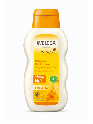 WELEDA vaikiškas bekvapis kūno aliejus su medetkų ekstraktu CALENDULA BABY 200 ml