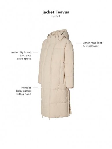 Winter jacket 3-way Teavu, Noppies (Light sand) 2